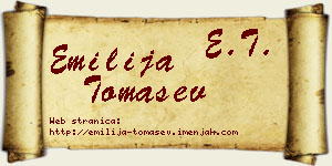 Emilija Tomašev vizit kartica